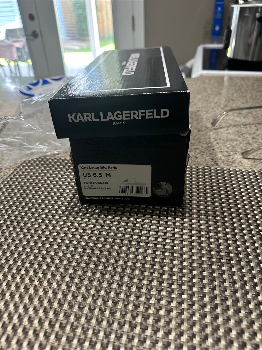 Karl Lagerfeld Black and White Branded Shoe Box